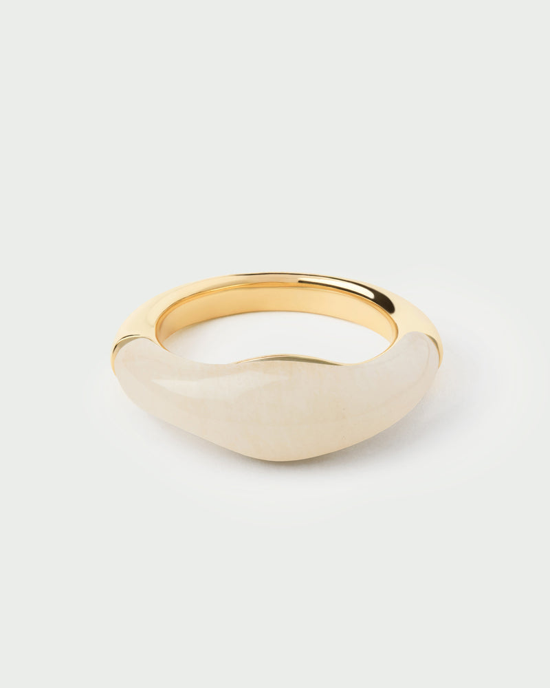 Quartz Nami ring - 
  
    Sterling Silver / 18K Gold plating
  

