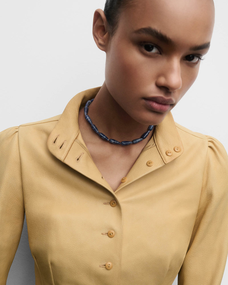 Sodalite Drop necklace - 
  
    Sterling Silver / 18K Gold plating
  
