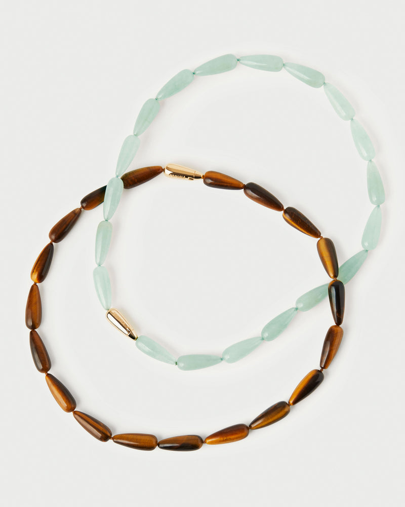 Green aventurine Drop necklace - 
  
    Sterling Silver / 18K Gold plating
  
