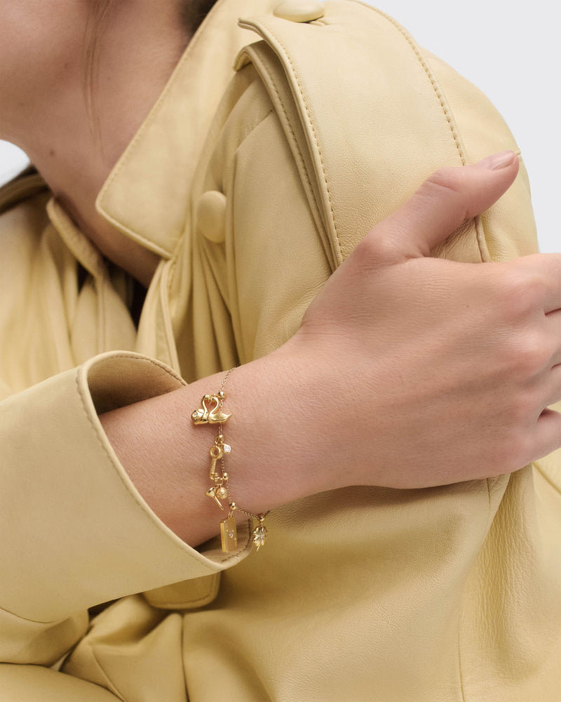 Golf charm - 
  
    Sterling Silver / 18K Gold plating
  
