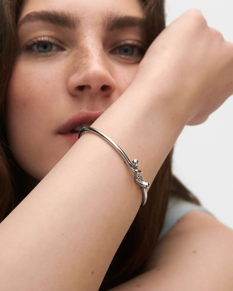 Twist silver bangle - 
  
    Sterling Silver
  
