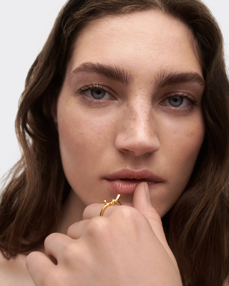 Twist ring - 
  
    Sterling Silver / 18K Gold plating
  
