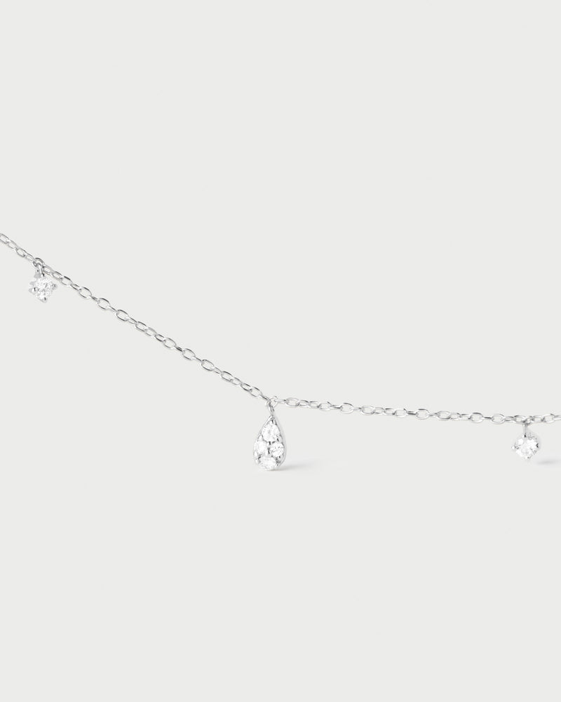 Diamonds and white gold Sandy necklace - 
  
    18K White gold / Rhodium silver plating
  

