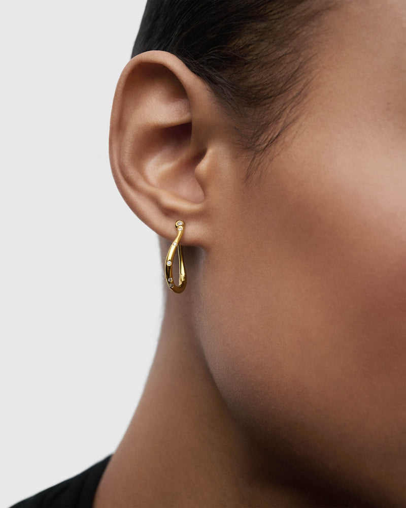 Air mini hoops - 
  
    Sterling Silver / 18K Gold plating
  
