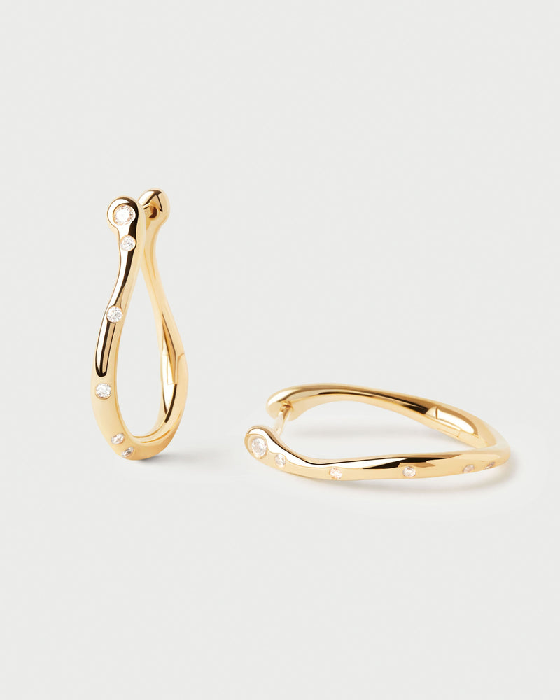 Air mini hoops - 
  
    Sterling Silver / 18K Gold plating
  
