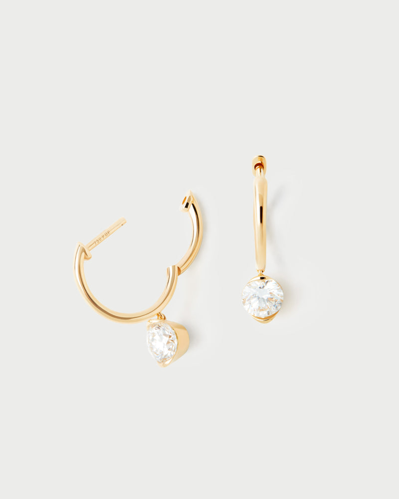 Diamond and gold Grace hoops - 
  
    18K Gold
  
