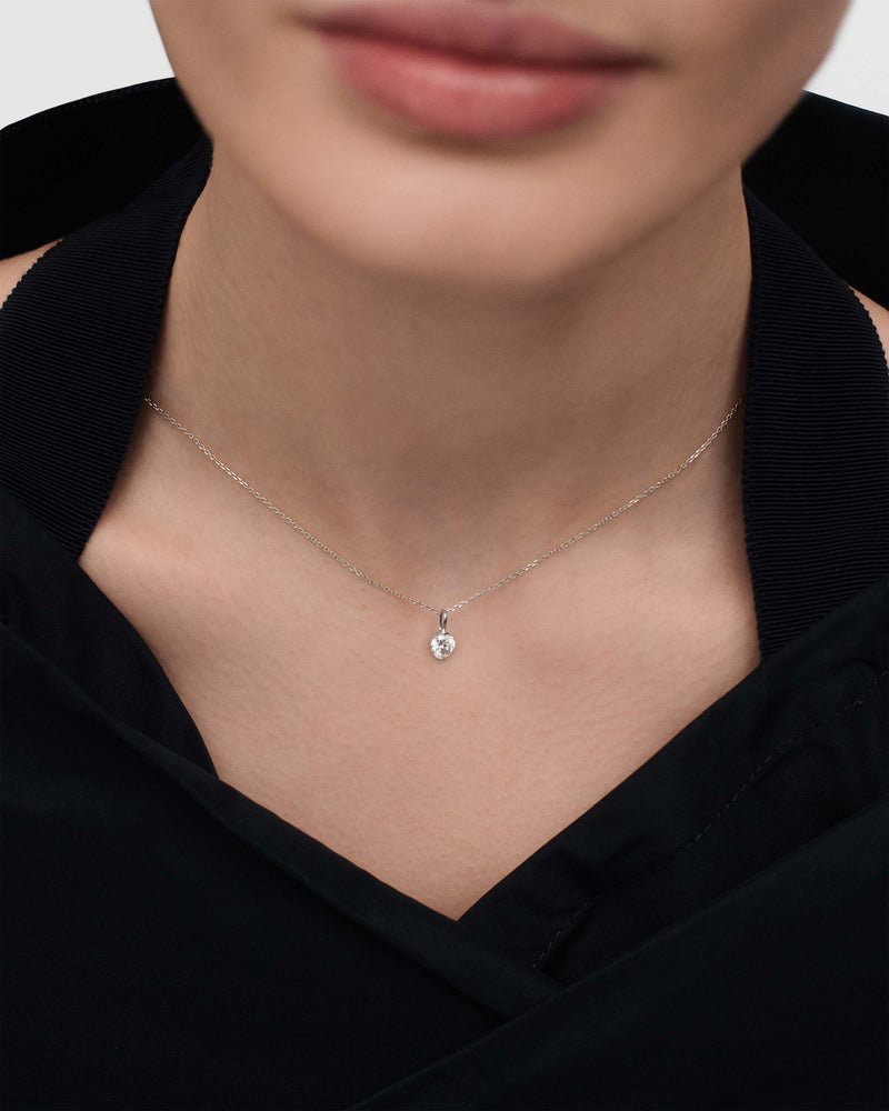 Diamond and white gold Grace pendant - 
  
    18K White gold / Rhodium silver plating
  
