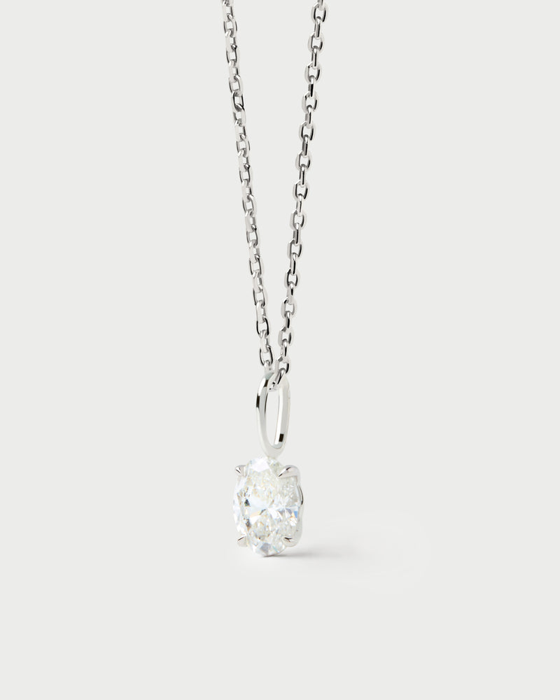 Diamond and white gold Ace pendant - 
  
    18K White gold / Rhodium silver plating
  
