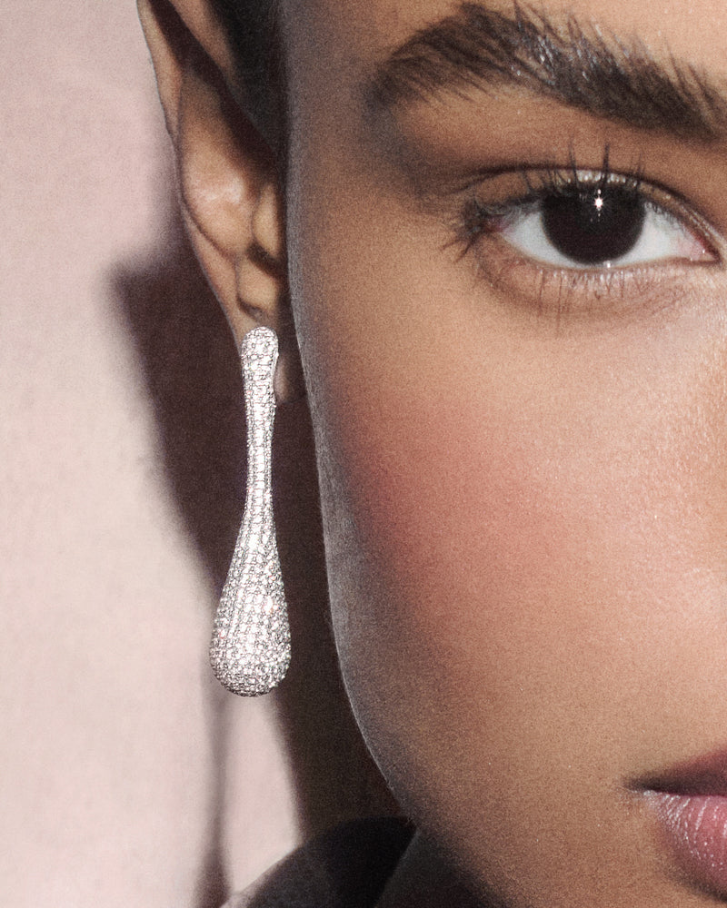 Pave Glacier earrings - 
  
    Sterling Silver
  
