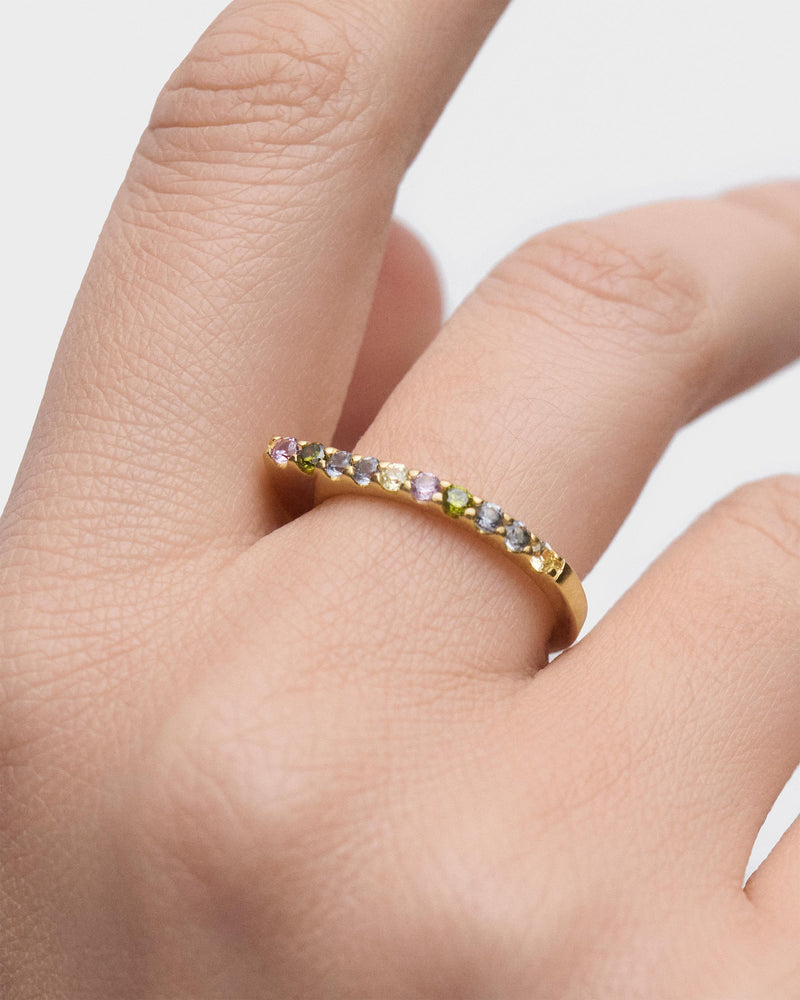 Multicolor Oda ring - 
  
    Sterling Silver / 18K Gold plating
  
