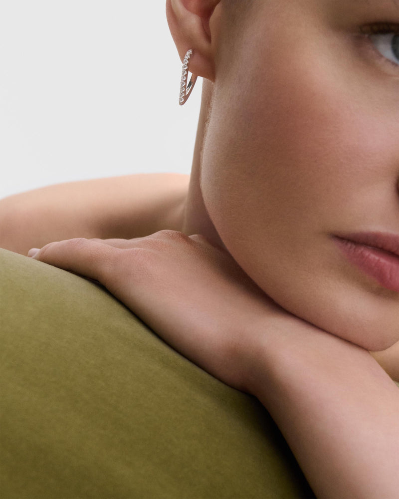 Gloss silver hoops - 
  
    Sterling Silver
  
