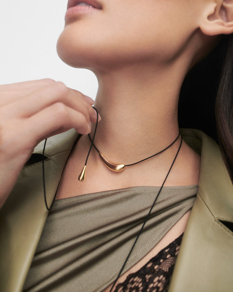 Orbit cord necklace - 
  
    Sterling Silver / 18K Gold plating
  
