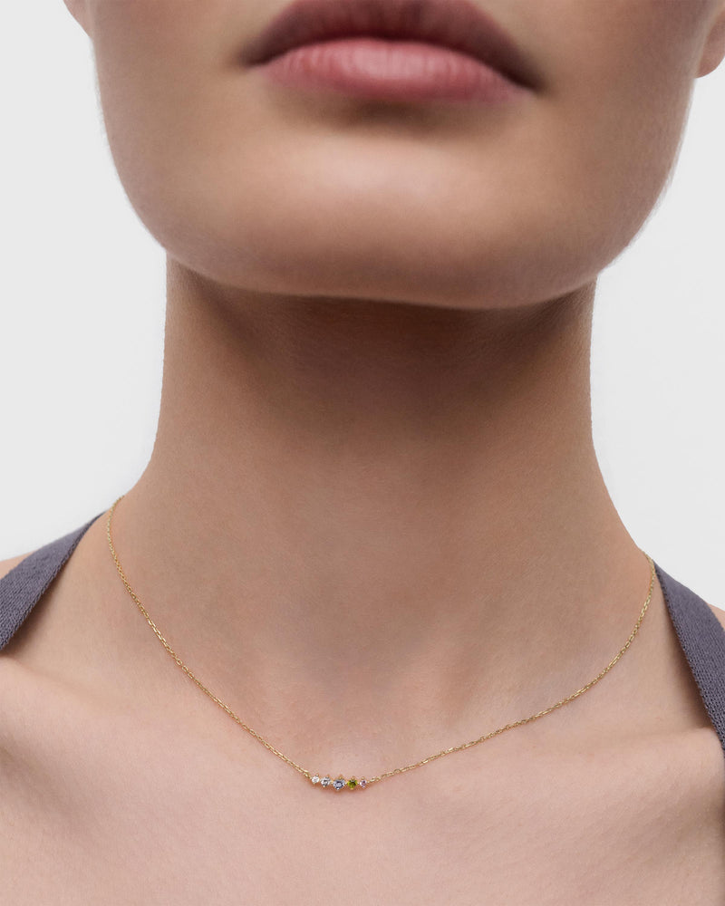 Multicolor Estela necklace - 
  
    Sterling Silver / 18K Gold plating
  

