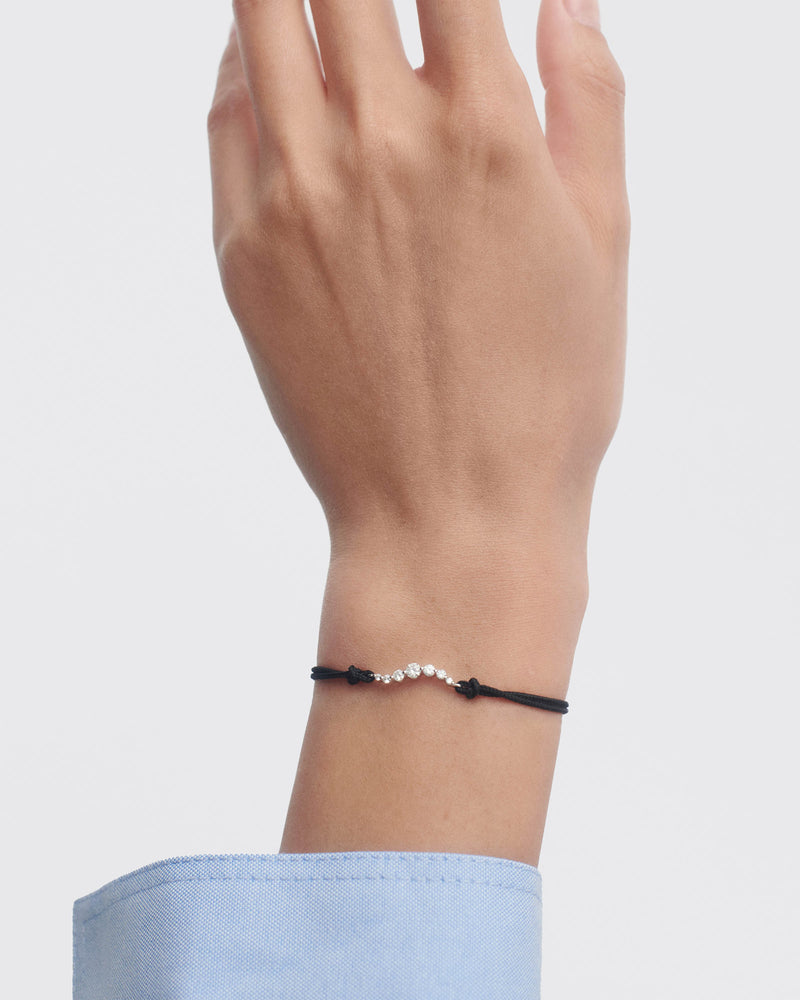 Venus Diamond cord bracelet - 
  
    18K White gold / Rhodium silver plating
  
