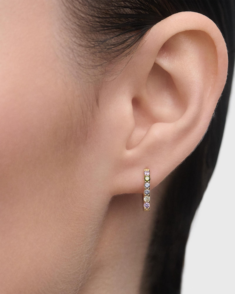 Multicolor Oda hoops - 
  
    Sterling Silver / 18K Gold plating
  
