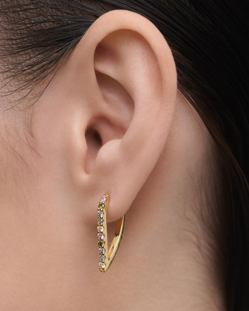 Multicolor Gloss hoops - 
  
    Sterling Silver / 18K Gold plating
  
