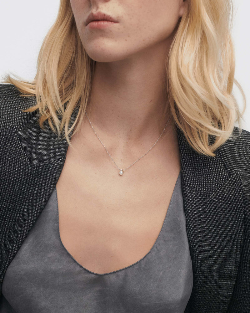 La perla solitary silver necklace - 
  
    Sterling Silver
  
