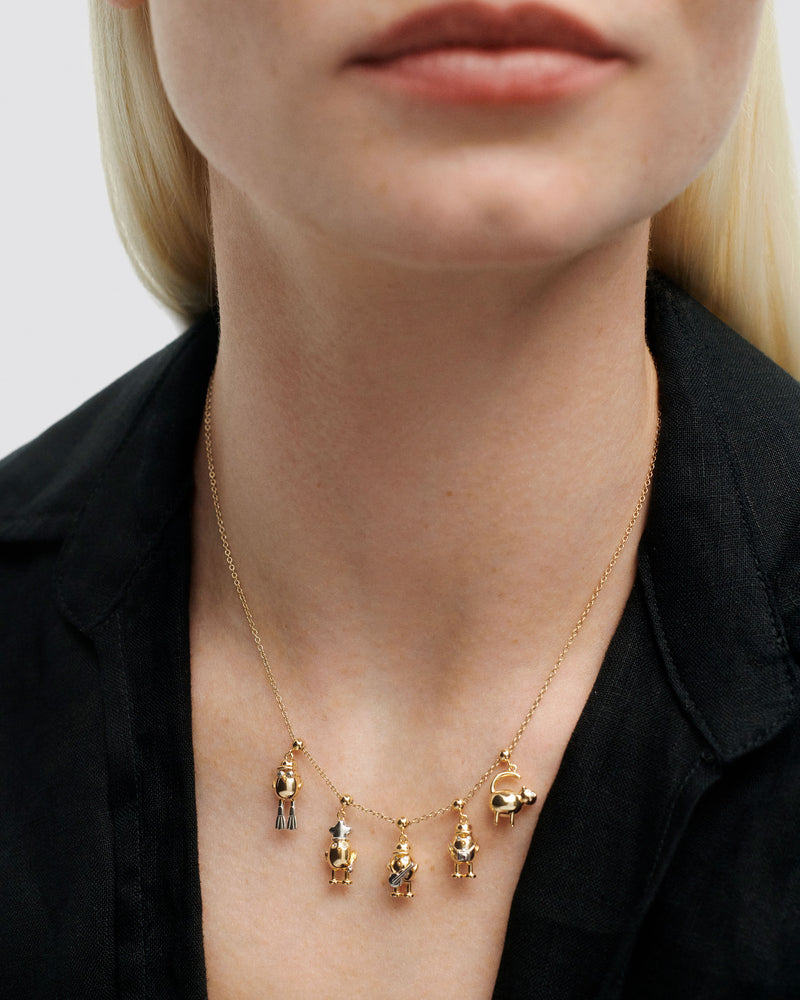 Guitar player Charm - 
  
    Sterling Silver / 18K Gold plating
  
