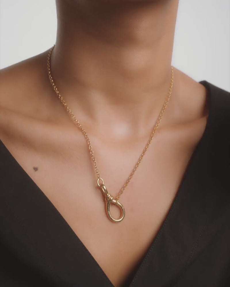 Stacker Clasp Chain Necklace - 
  
    Sterling Silver / 18K Gold plating
  
