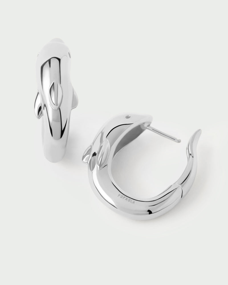 Dolphin silver hoops - 
  
    Sterling Silver
  
