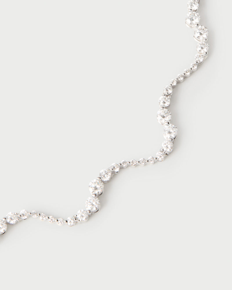 Diamonds and white gold Venus choker necklace - 
  
    18K White gold / Rhodium silver plating
  
