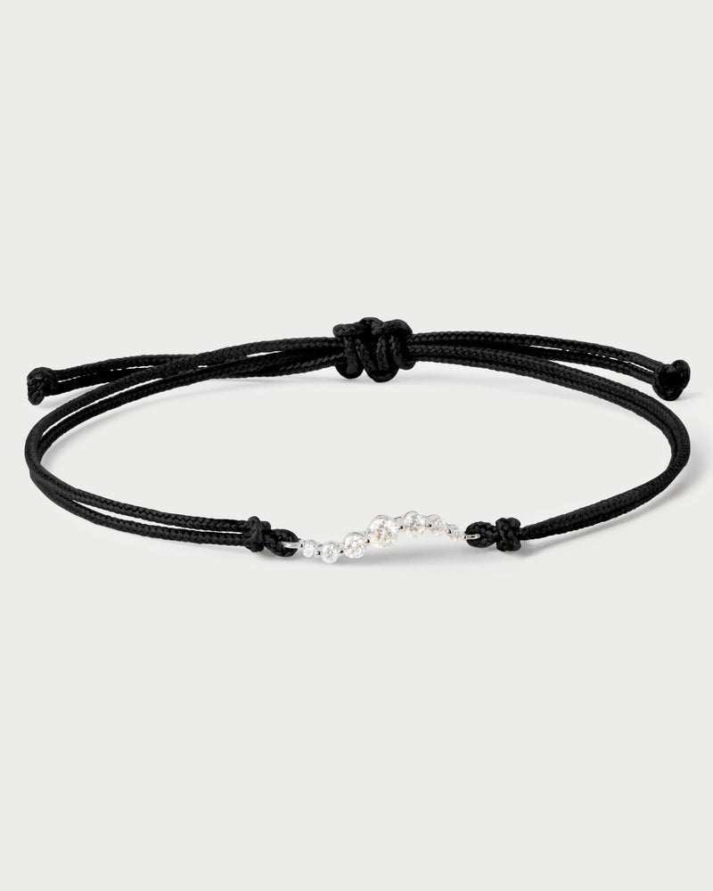 Venus Diamond cord bracelet - 
  
    18K White gold / Rhodium silver plating
  
