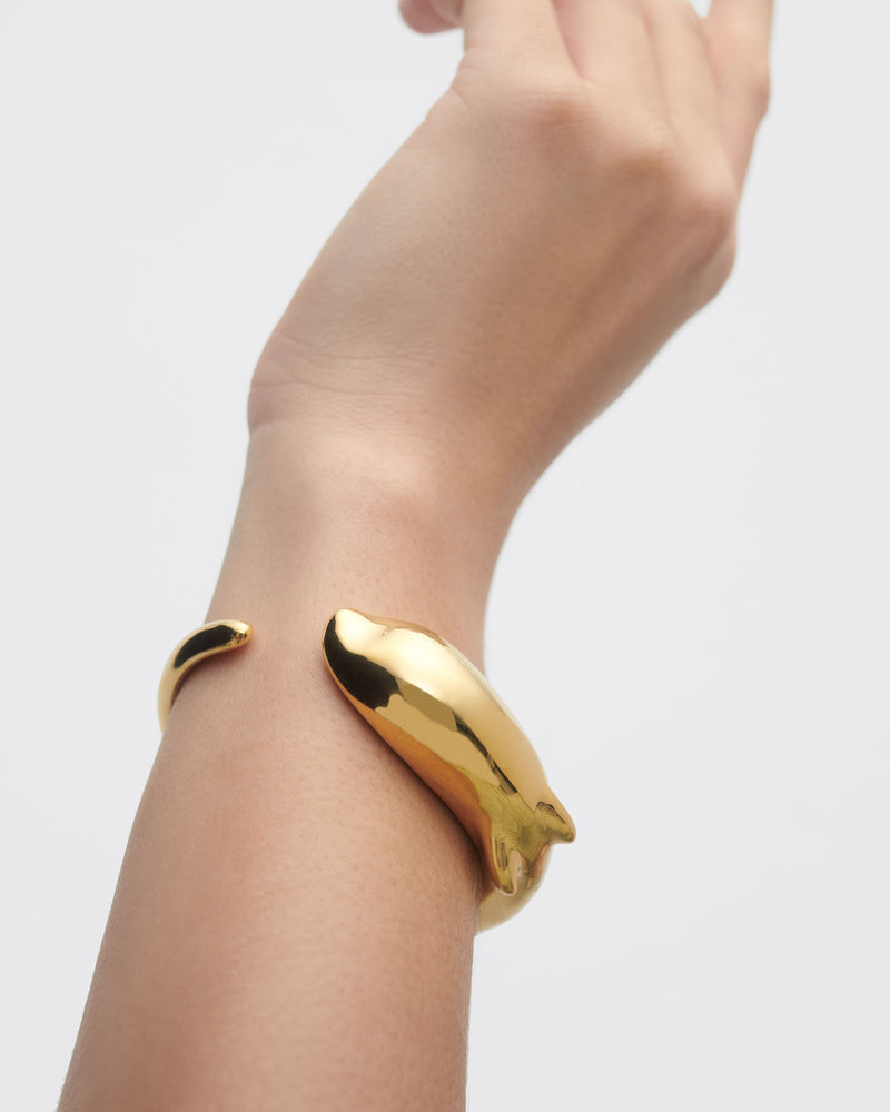 Dolphin bangle - 
  
    Sterling Silver / 18K Gold plating
  
