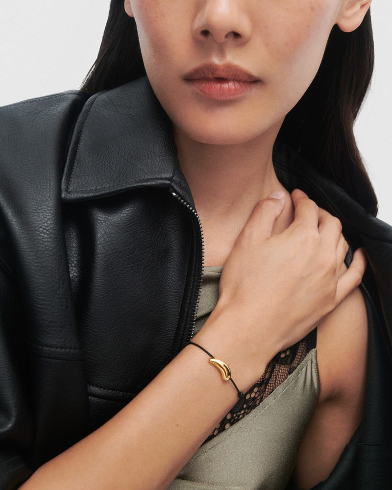 Orbit cord bracelet - 
  
    Sterling Silver / 18K Gold plating
  
