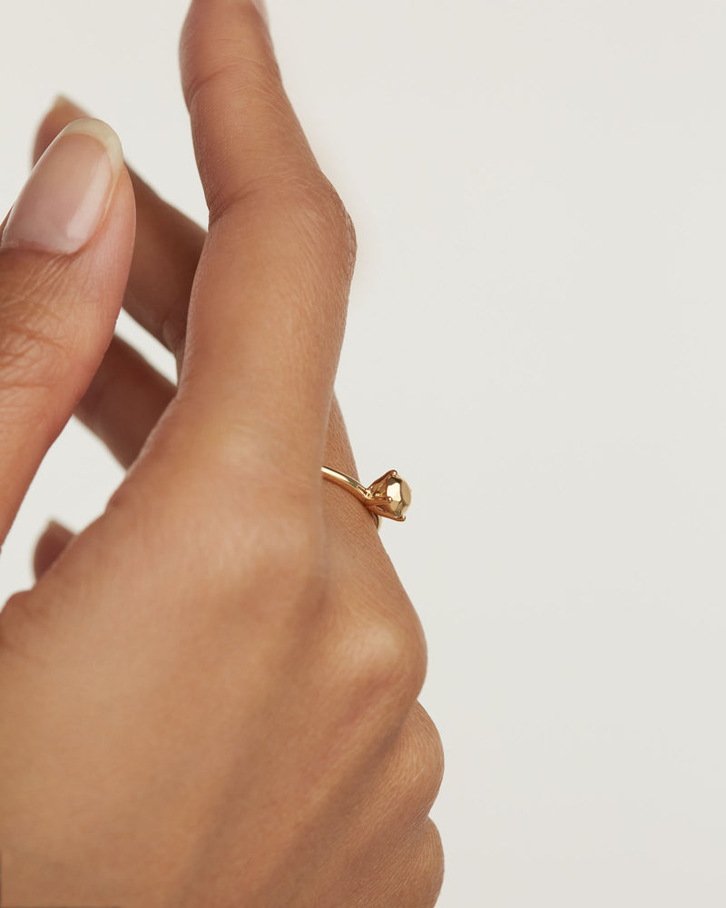 Golden Gem Ring - 
  
    Sterling Silver / 18K Gold plating
  
