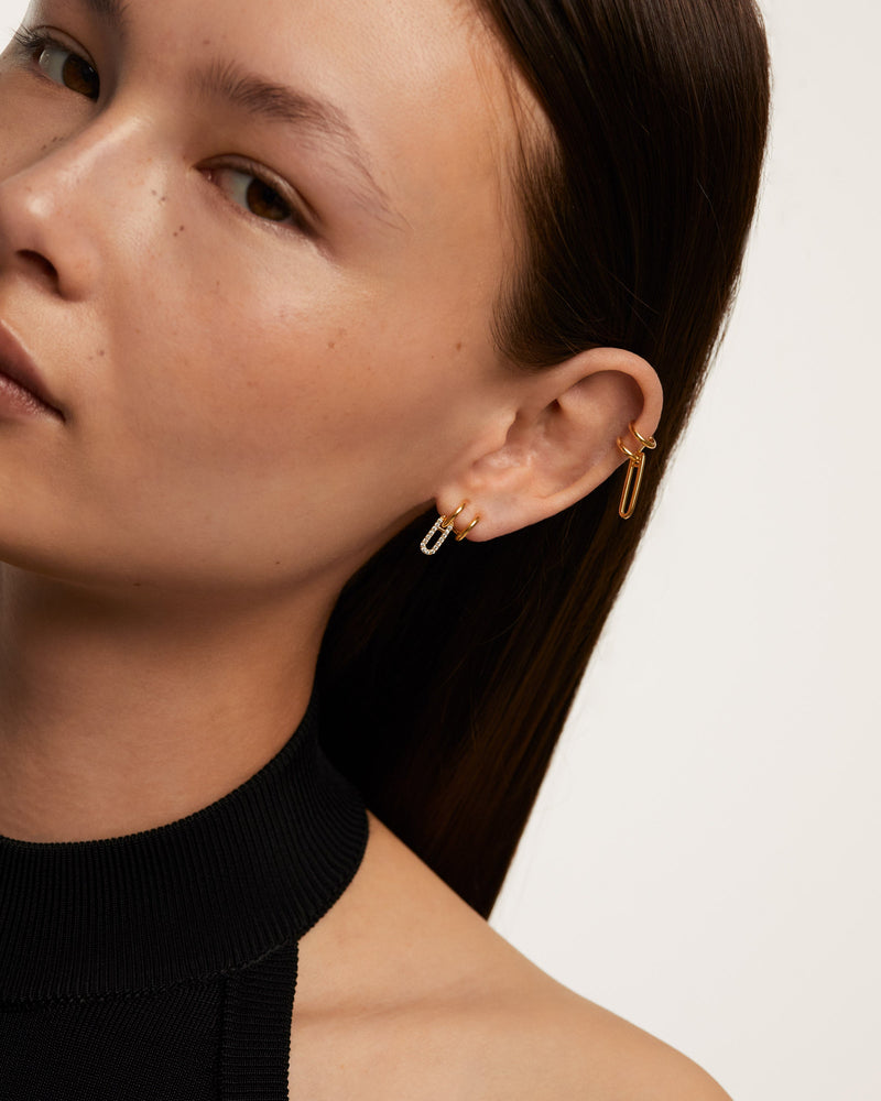 Nexa Earrings - 
  
    Sterling Silver / 18K Gold plating
  
