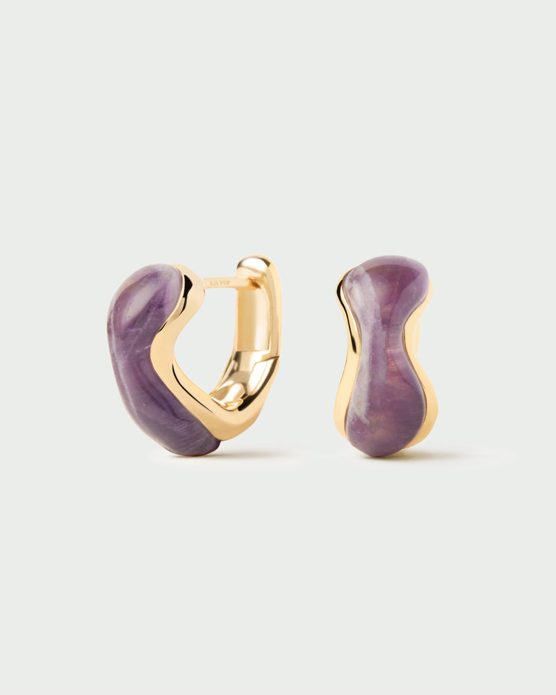 Amethyst Musa hoops - 
  
    Sterling Silver / 18K Gold plating
  
