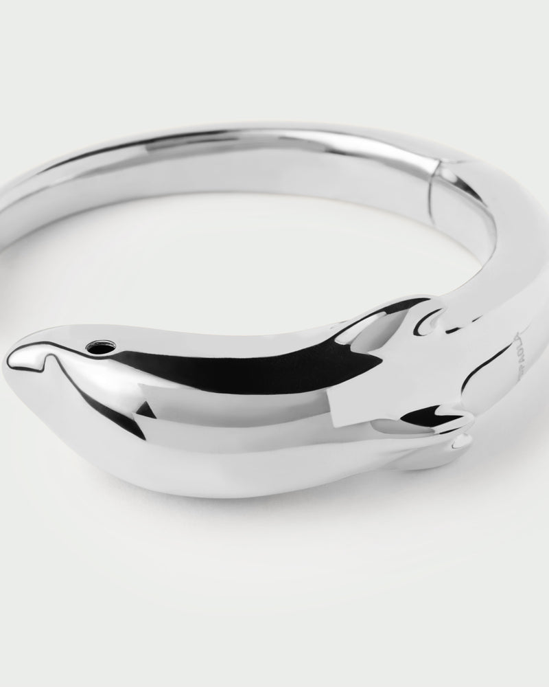 Dolphin silver bangle - 
  
    Sterling Silver
  
