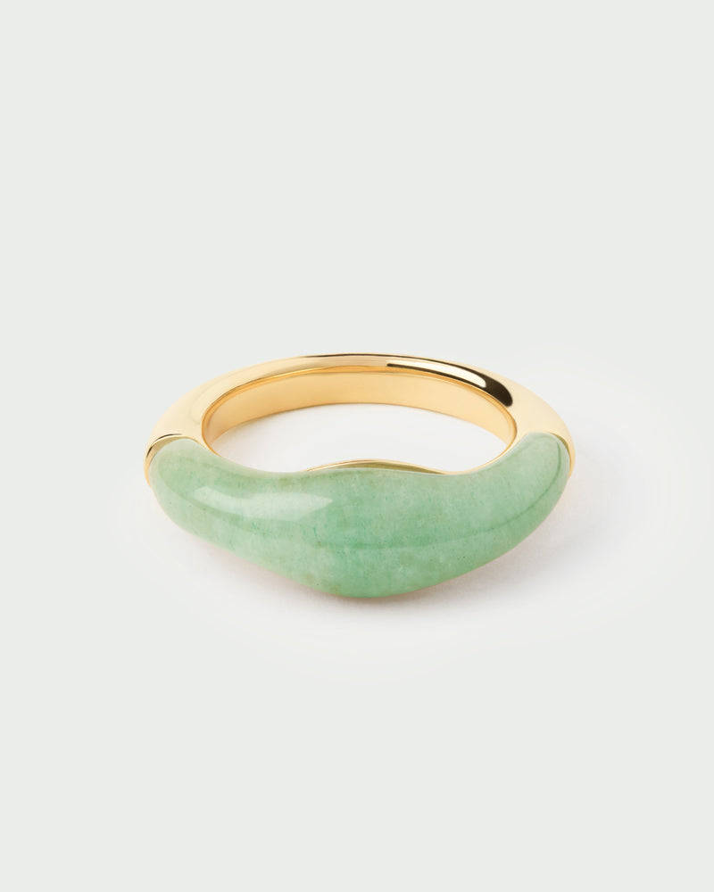 Green aventurine Nami ring - 
  
    Sterling Silver / 18K Gold plating
  
