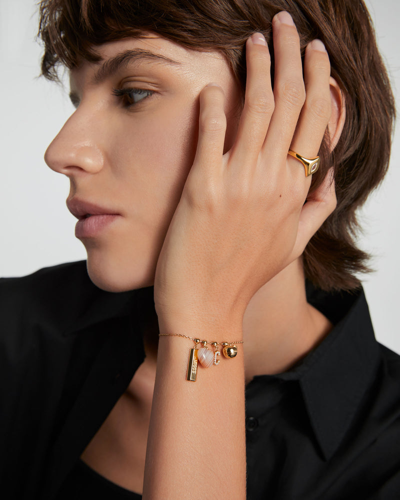 Apple Charm - 
  
    Sterling Silver / 18K Gold plating
  
