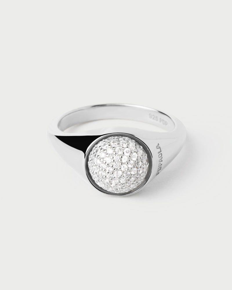 Pavé Moon Silver Ring - 
  
    Sterling Silver
  
