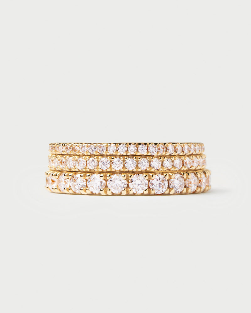 Diamonds and gold Eternity Mini Ring - 
  
    18K Gold
  

