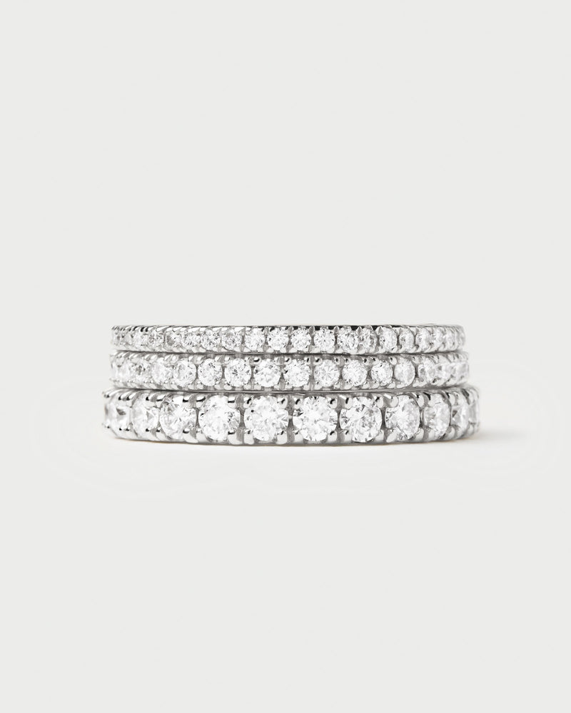 Diamonds and White Gold Eternity Supreme Ring - 
  
    18K White gold / Rhodium silver plating
  
