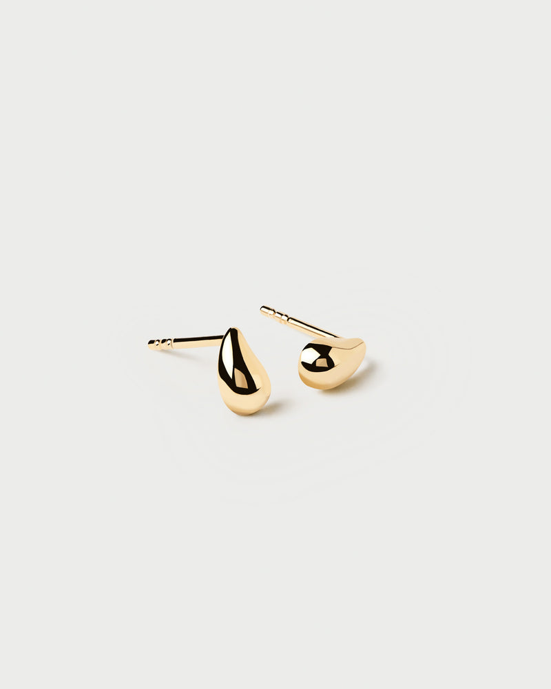 Gold-plated silver earrings in drop shape