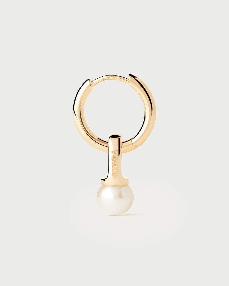 Pearl hoops - 
  
    Sterling Silver / 18K Gold plating
  
