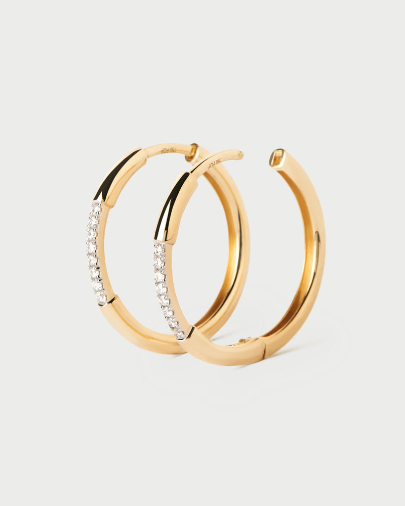 Diamonds and gold Nora hoops - 
  
    18K Gold
  
