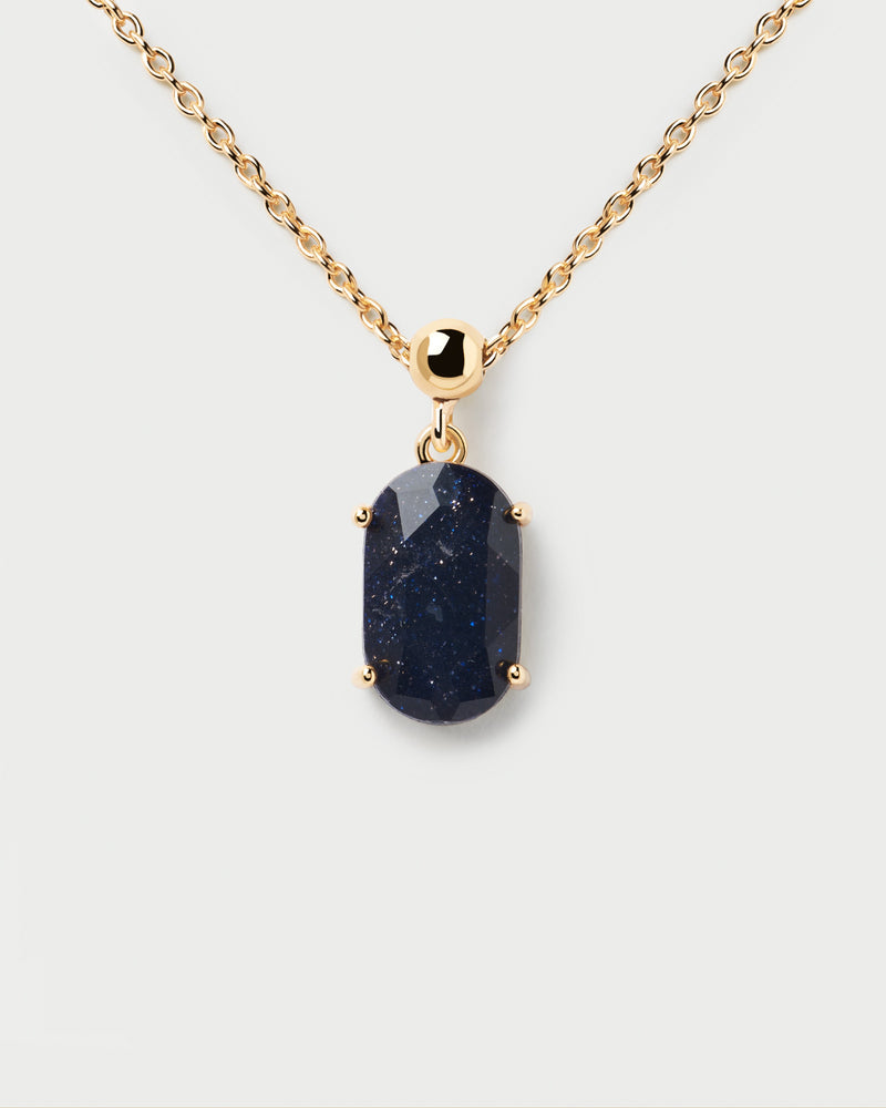 Blue Sandstone Luck Charm - 
  
    Sterling Silver / 18K Gold plating
  
