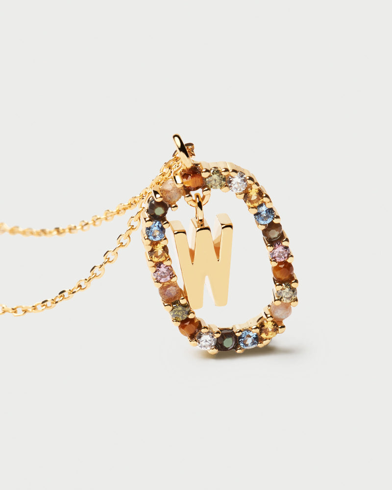 Letter W Necklace - 
  
    Sterling Silver / 18K Gold plating
  
