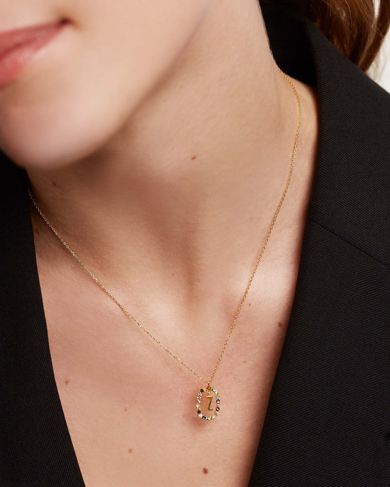 Letter Z Necklace - 
  
    Sterling Silver / 18K Gold plating
  
