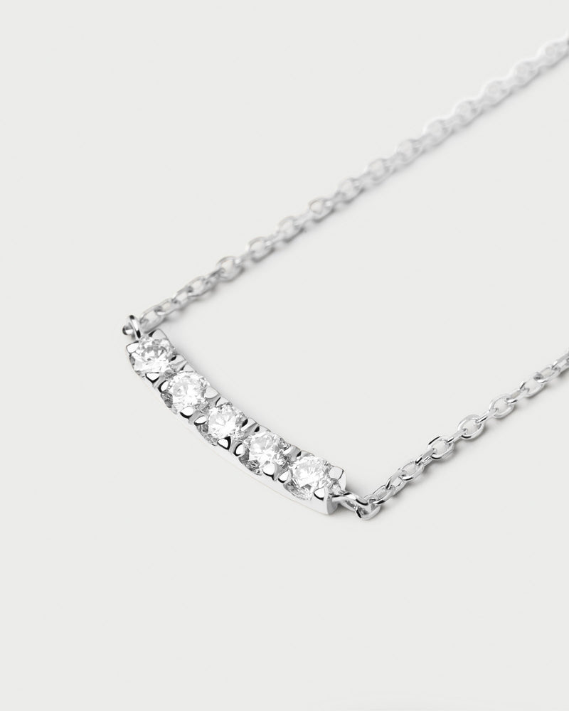 Diamonds and White Gold Eternity Necklace - 
  
    18K White gold / Rhodium silver plating
  
