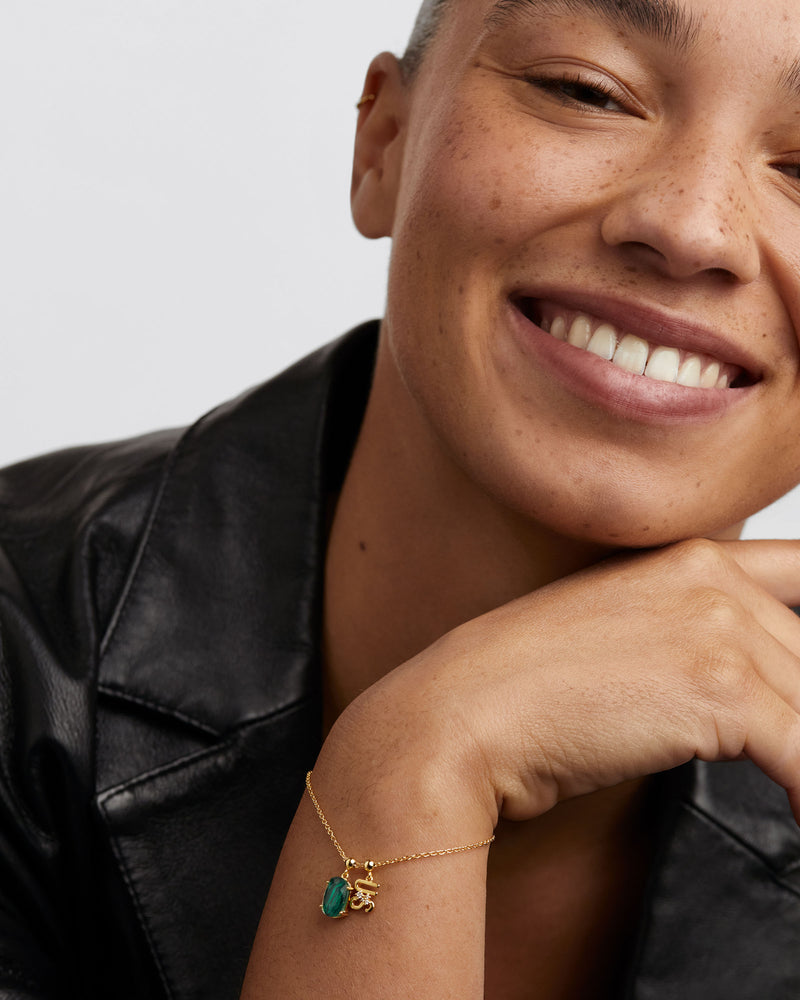 Malachite Transformation Charm - 
  
    Sterling Silver / 18K Gold plating
  
