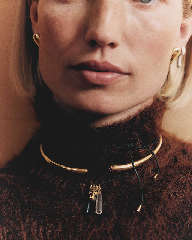 Stackable transparent gemstone drop pendant to customize necklace or hoops