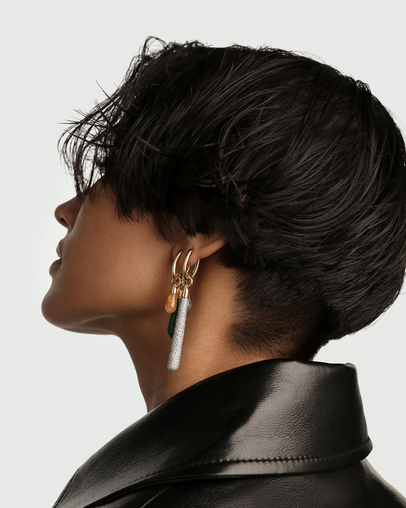 Labradorite Drop Pendant - 
  
    Sterling Silver / 18K Gold plating
  
