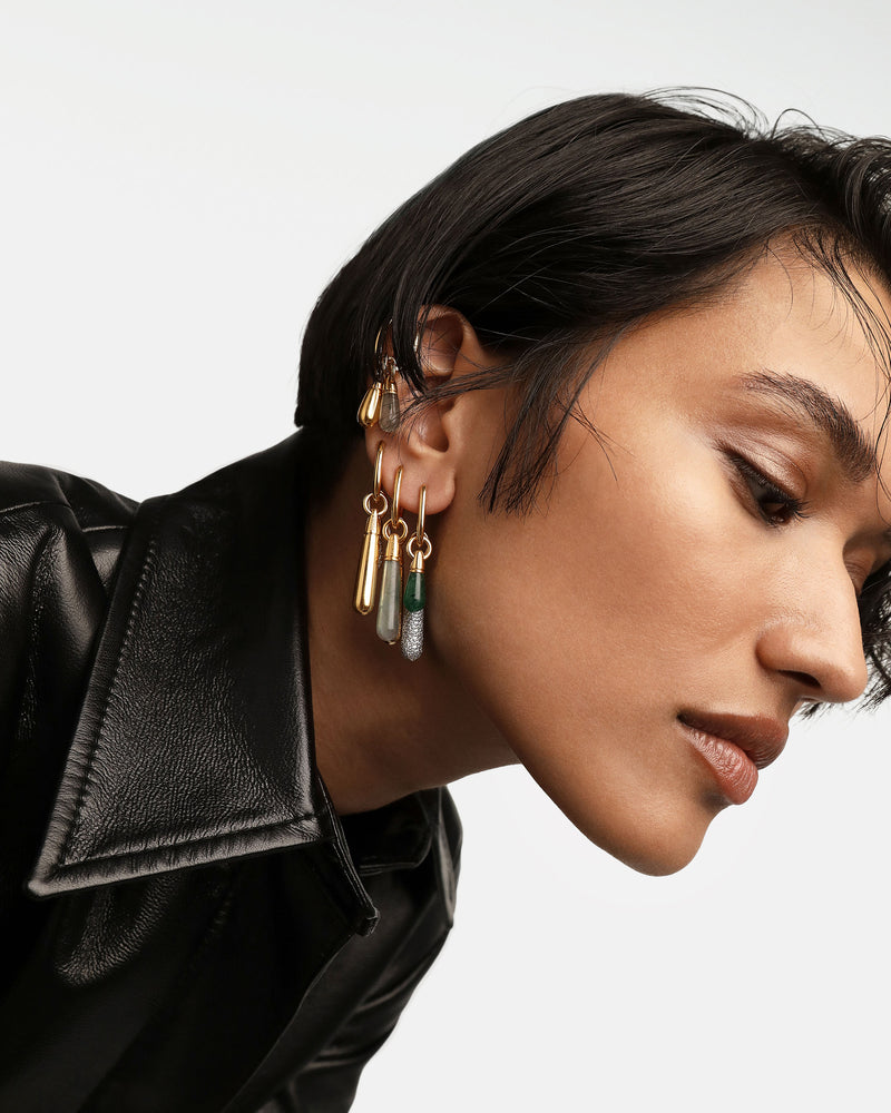 Large Jupiter Single Hoop - 
  
    Sterling Silver / 18K Gold plating
  
