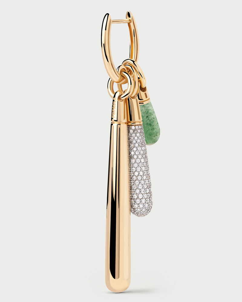 Green Aventurine Drop Pendant - 
  
    Sterling Silver / 18K Gold plating
  
