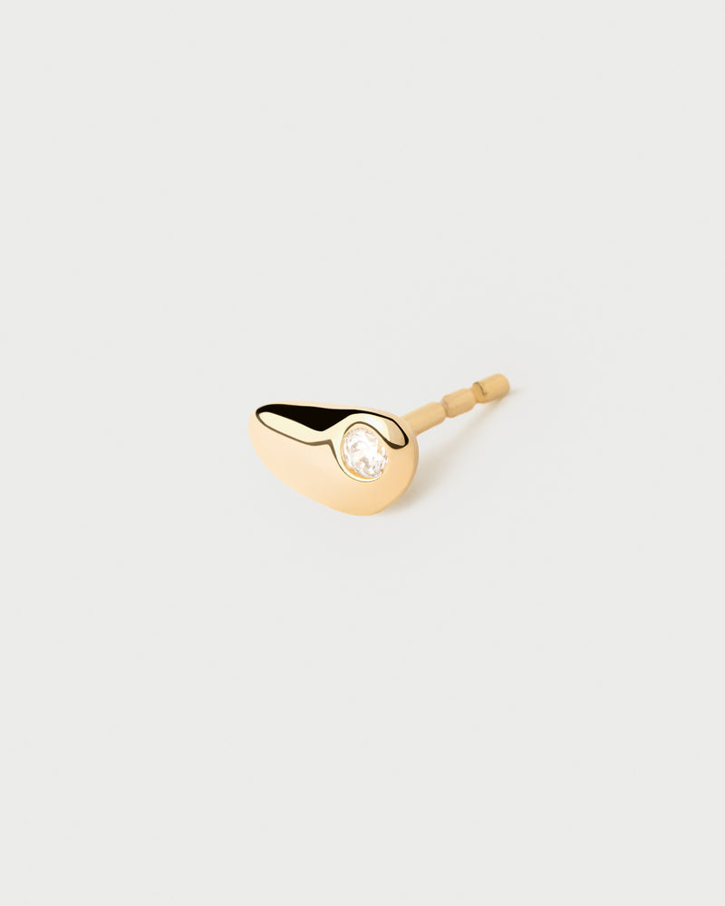 Delta single stud earring - 
  
    Sterling Silver / 18K Gold plating
  

